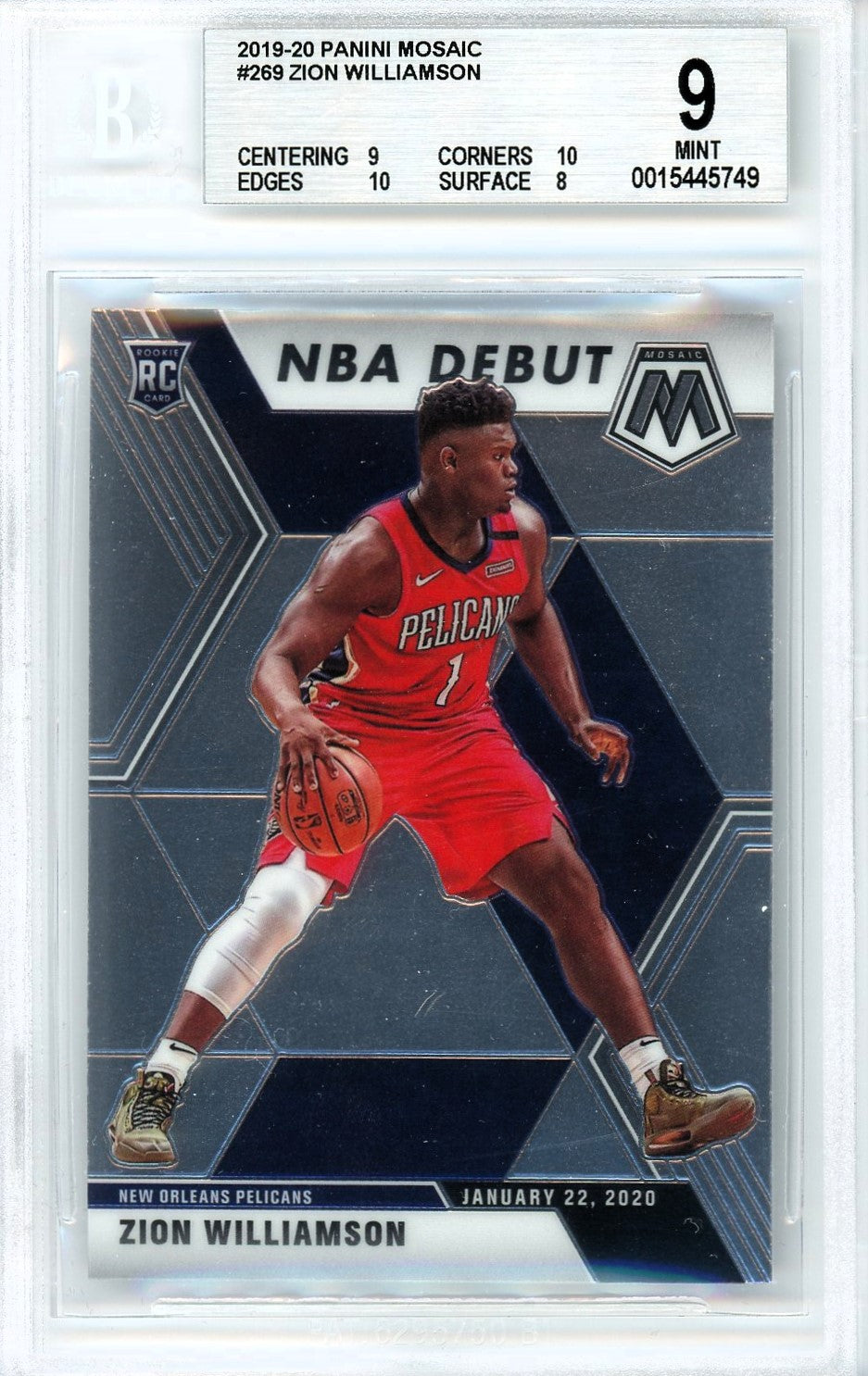 2019/20 Panini Mosaic #269 Zion Williamson