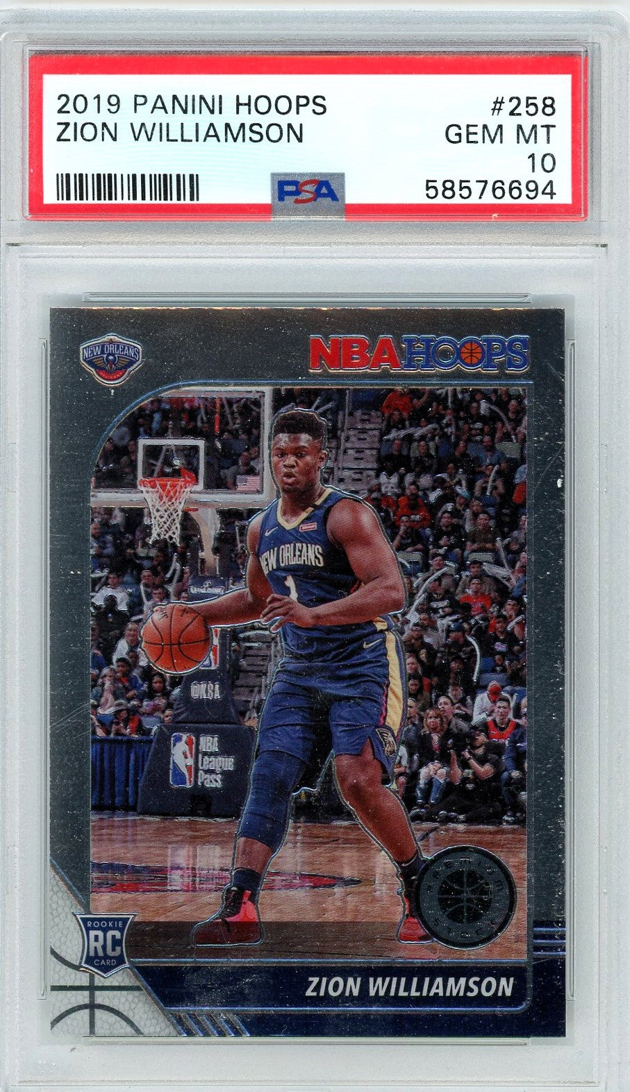 2019/20 Panini Hoops Premium Stock #258 Zion Williamson