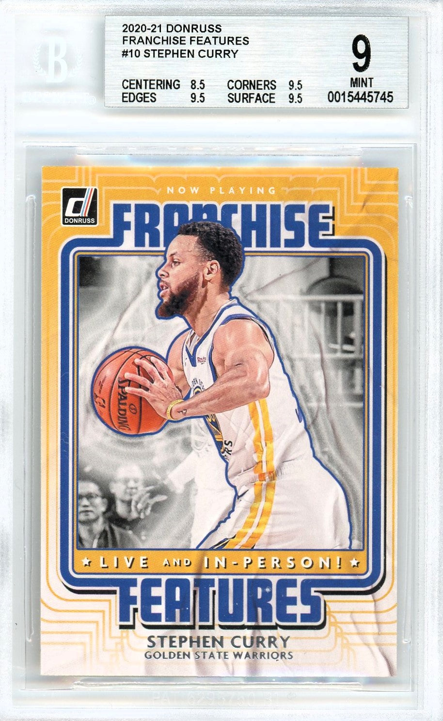 2020/21 Donruss Franchise Features #10 Stephen Curry-POP 1