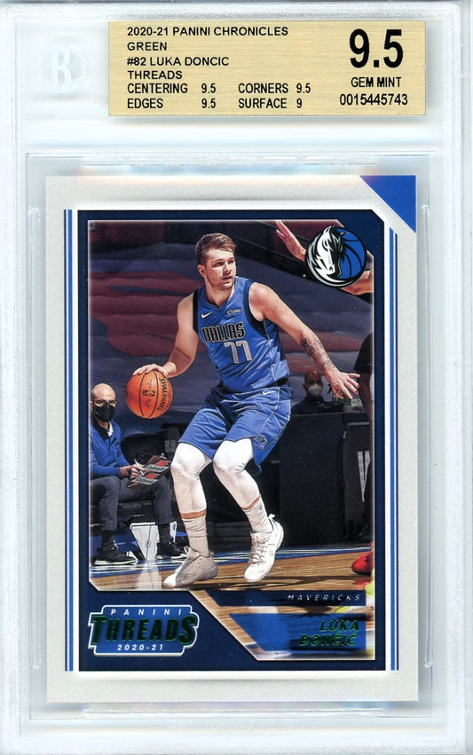 2020/21 Panini Chronicles Green Threads #82 Luka Doncic-POP 1