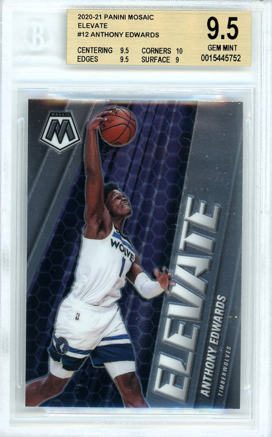 2020/21 Panini Mosaic Elevate #12 Anthony Edwards-POP 1