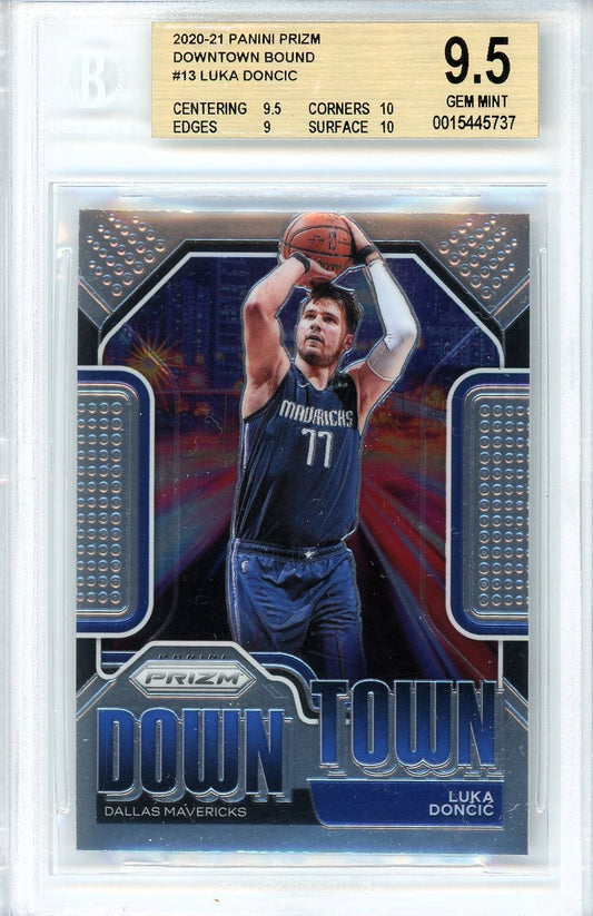 2020/21 Panini Prizm Downtown Bound #13 Luka Doncic-POP 1