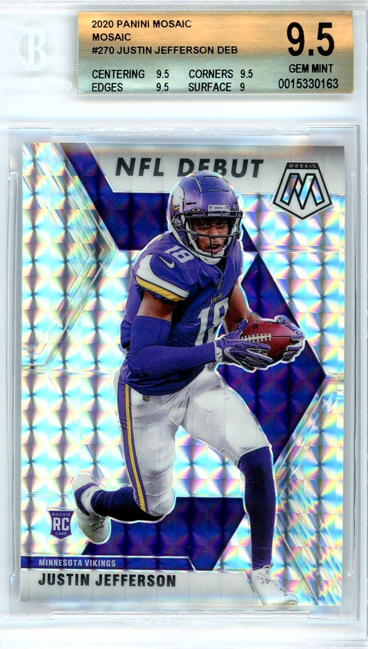 2020 Panini Mosaic Mosaic #270 Justin Jefferson DEB