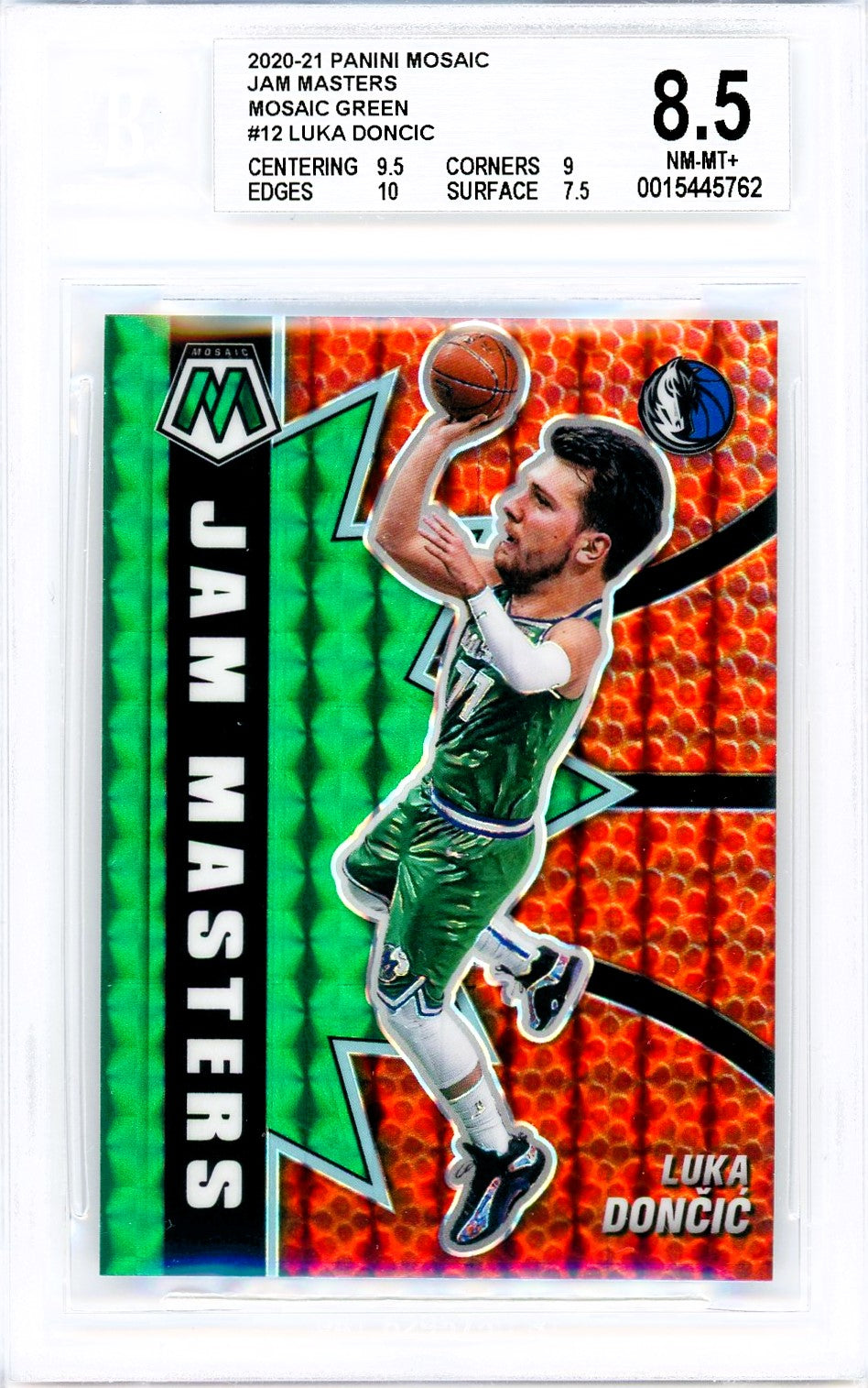 2020/21 Panini Mosaic Jam Masters Green #12 Luka Doncic