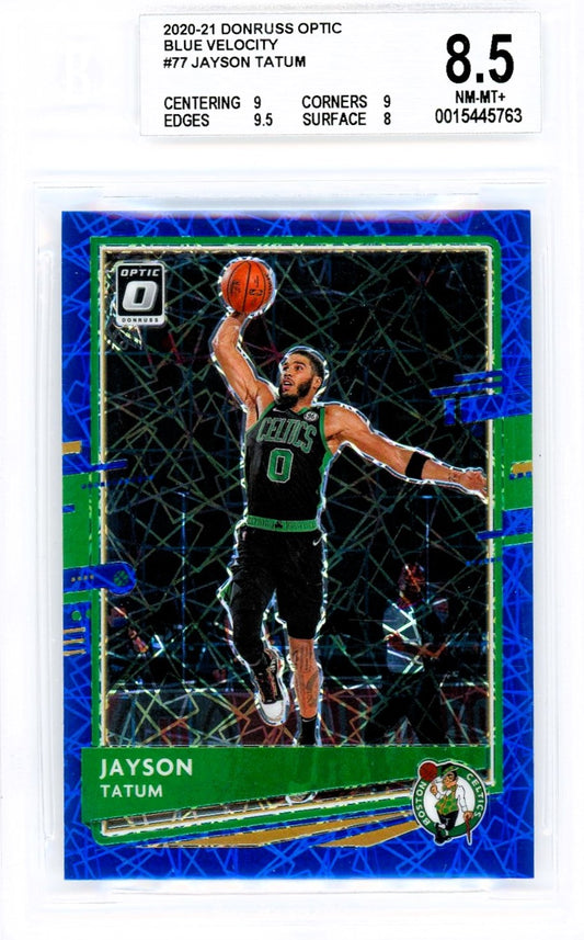 2020/21 Donruss Optic Blue Velocity #77 Jayson Tatum