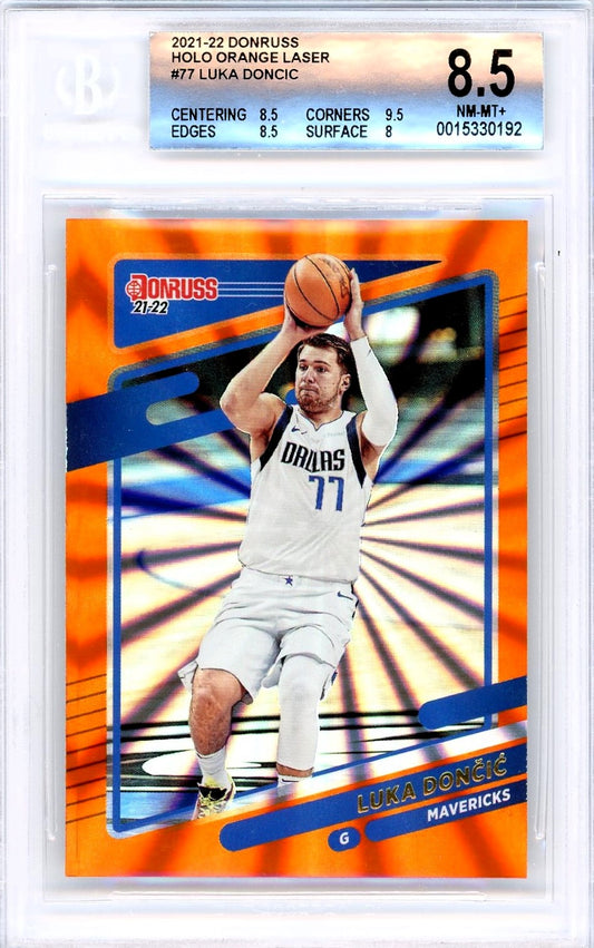 2021/22 Donruss Holo Orange Laser #77 Luca Doncic