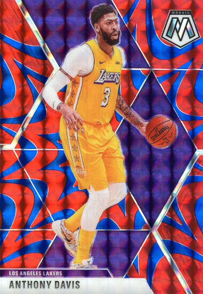 2019/20 Panini Mosaic Mosaic Blue Reactive #18 Anthony Davis