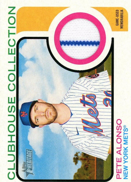 2022 Topps Heritage Clubhouse Collection Relic #CC-PA Pete Alonso