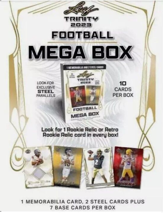 2023 Leaf Trinity Football Mega 20 Box Case