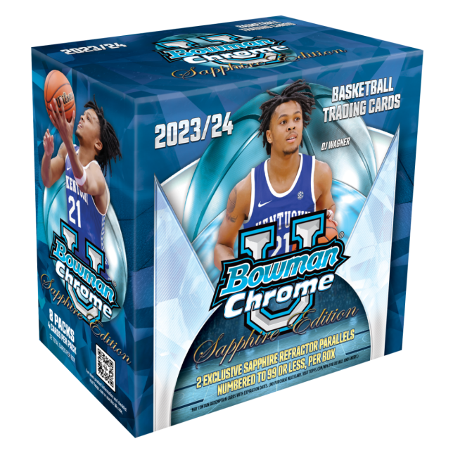 2023/24 Bowman University Chrome Basketball Sapphire Box