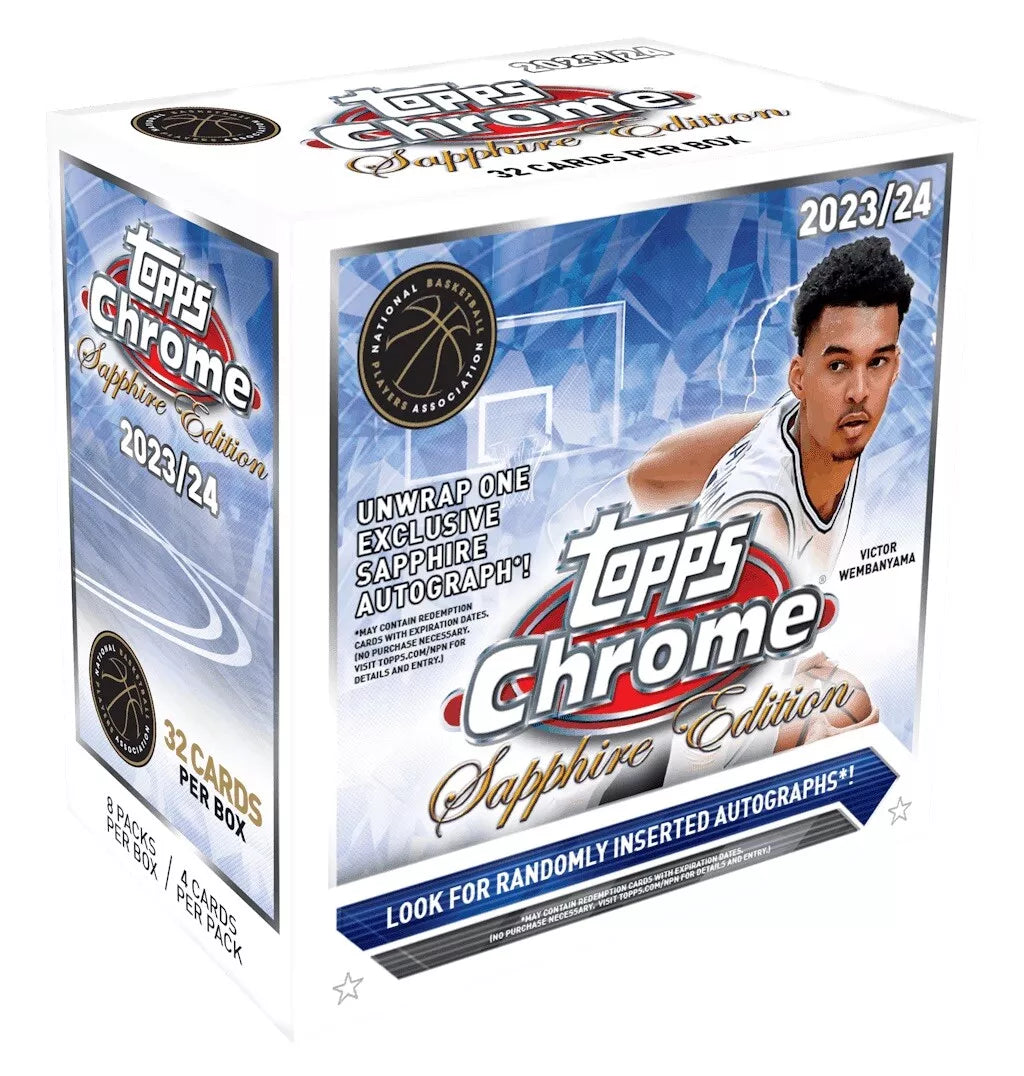 2023/24 Topps Chrome Basketball Sapphire Edition Box Case(10)