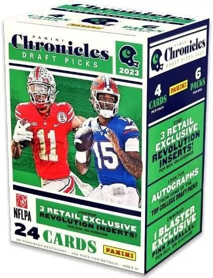 2023 Panini Chronicles Draft Football 6-Pack Blaster 20 Box Case Revolution Inserts!)